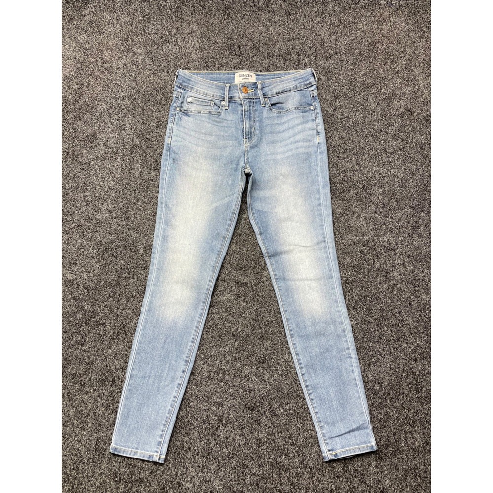 Denizen from Levis Womens Mid Rise Skinny Jeans Light Wash Blue 6M 28x30